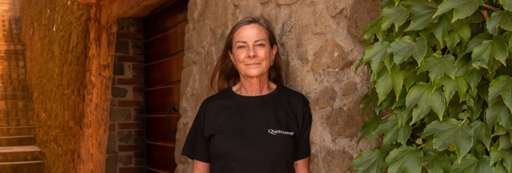 ita Castiglioni, nuova proprietaria dell'azienda, guida il debutto della Querciabella Gran Selezione 2021.